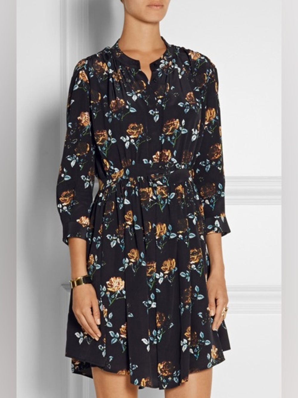 Thakoon Addition floral silk shirt dress